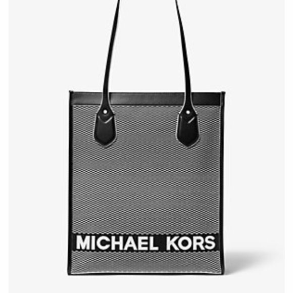 Michael Kors Large Woven Canvas Tote Bag - Picture 1 of 5